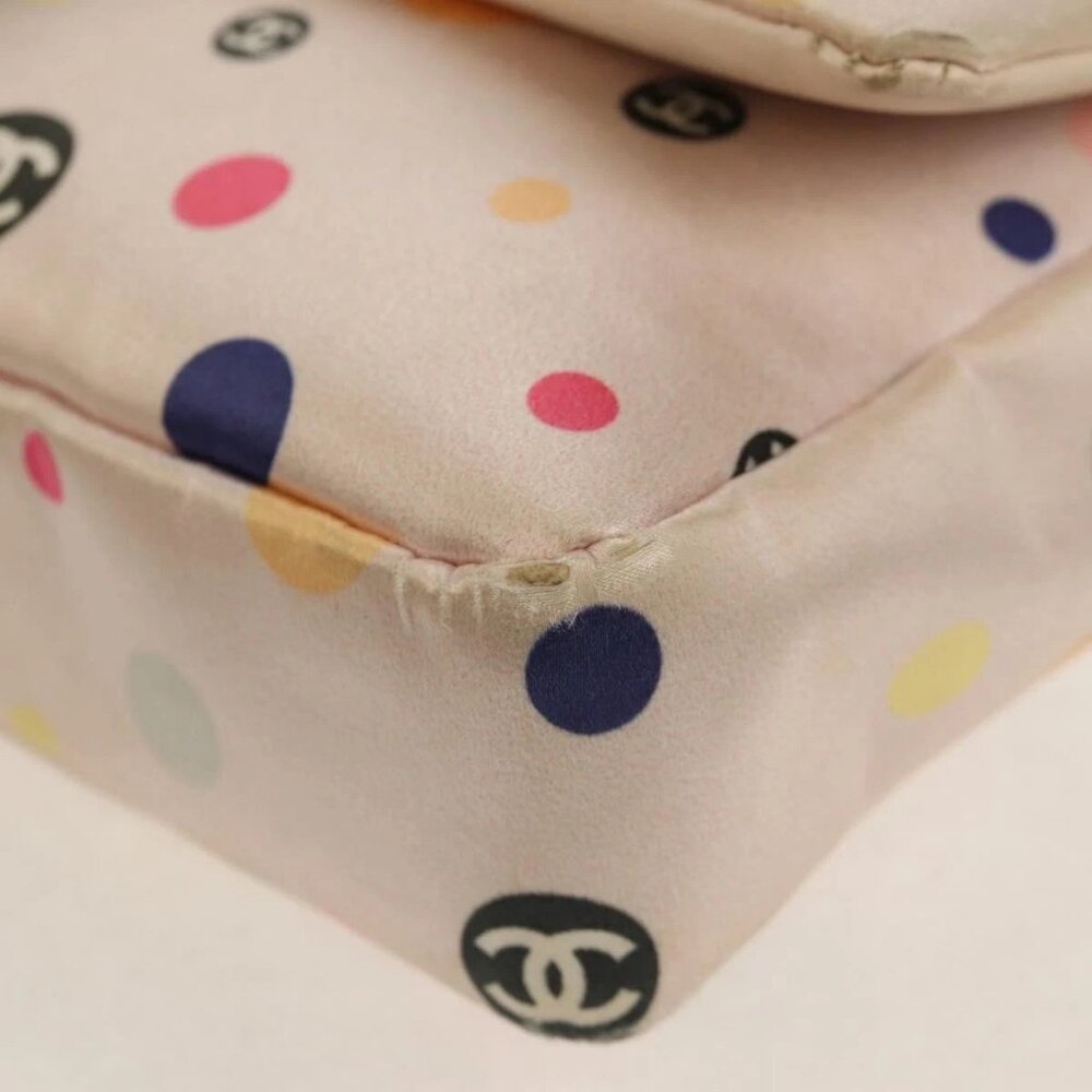 CHANEL Chain Shoulder Bag Satin Pink Gold - Picture 3 of 16